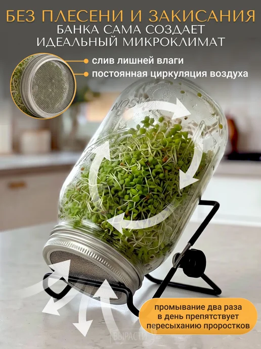 Вырасти Микрозелень набор для выращивания и проращивания семян, вариант, фото 7