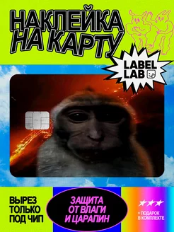 Наклейка на карту обезьяна LABEL.LAB 167630459 купить за 216 ₽ в интернет-магазине Wildberries