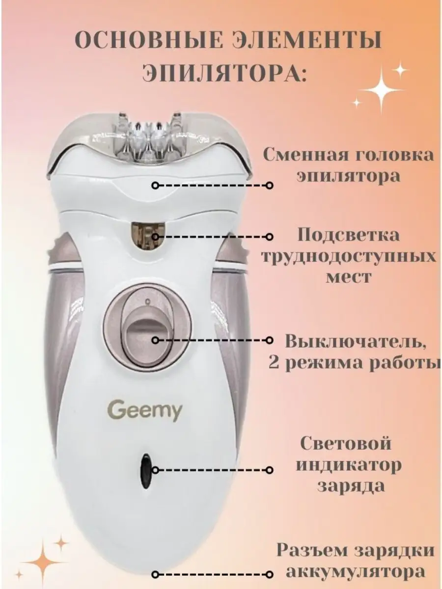 Эпилятор женский электрический GM-3080 Philips 167635603 купить в  интернет-магазине Wildberries