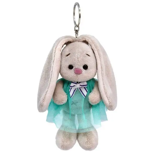 Мягкая игрушка-брелок Зайка Ми в голубом платье 14 см