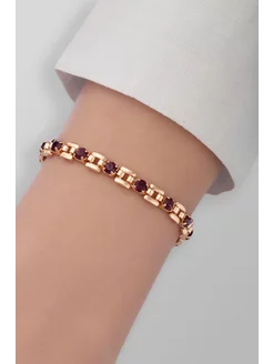 Позолоченный браслет с камнями бижутерия Дубайское золото 167647999 купить за 486 ₽ в интернет-магазине Wildberries
