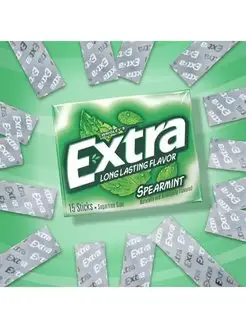 Американская жвачка с мятой без сахара Extra Spearmint Wrigley