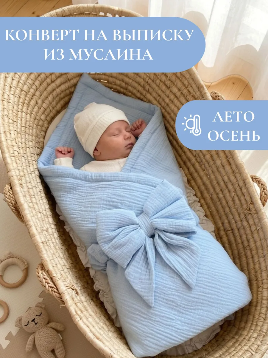 Конверт на выписку лето осень мальчик