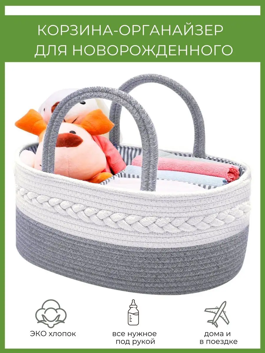 Корзина для новорожденных органайзер пеленального столика Belleville  Accessories 167742927 купить в интернет-магазине Wildberries