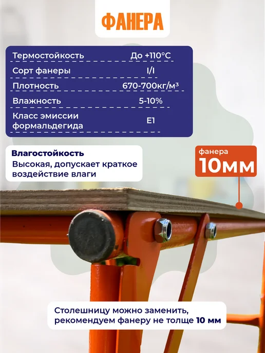 Промышленник Стол малярный складной Н80 влагостойкий, вариант, фото 6