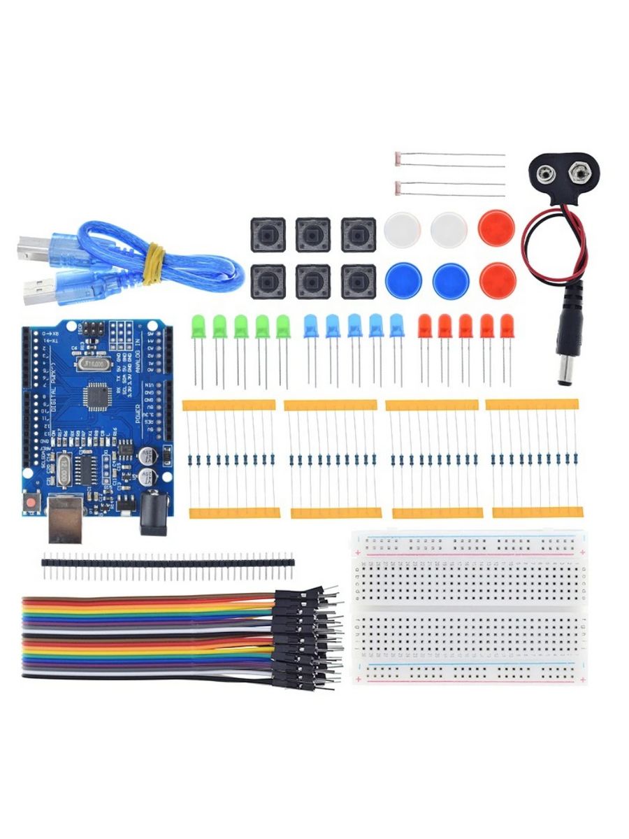 Наборы ардуино для начинающих. Arduino Starter Kit. Ардуино схема. Перемычки для Breadboard.