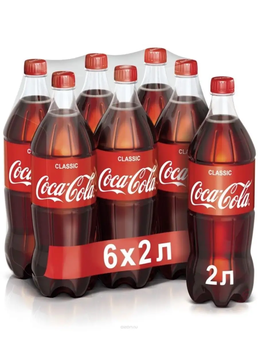 Напиток Кока-Кола газированный, 6 штук по 2 л. Coca-Cola 167833437 купить  за 1 106 ₽ в интернет-магазине Wildberries