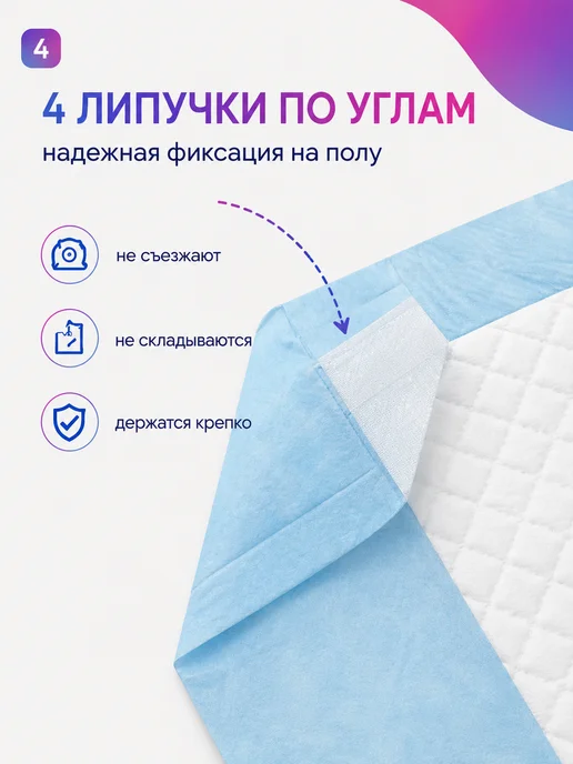 be.pet Пеленки для собак одноразовые гелевые 60х60 40 штук, вариант, фото 4