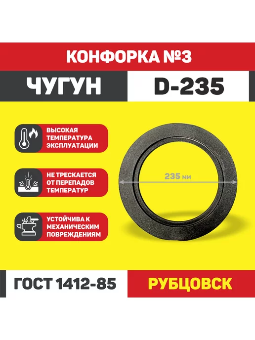 PROFline Конфорка чугунная для печи №3 D235