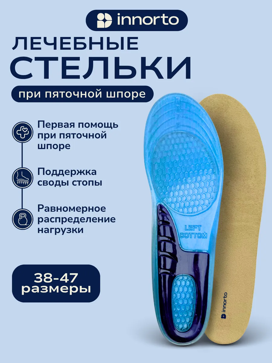 Стельки ортопедические для обуви при пяточной шпоре 52117