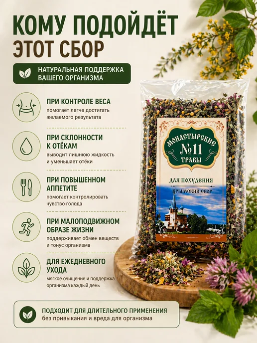 Монастырские Травы Монастырский травяной сбор №11 "Похудения", вариант, фото 4
