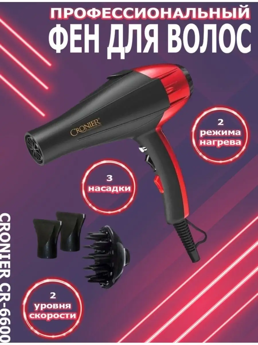 Фен для волос крониер King professional 167910807 купить за 2 752 ₽ в  интернет-магазине Wildberries