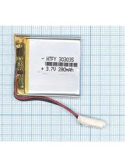 Аккумулятор Li-Pol 3х30х35 мм батарея 2pin 3.7V 280 мАч Mobparts 167918350 купить за 442 ₽ в интернет‑магазине Wildberries