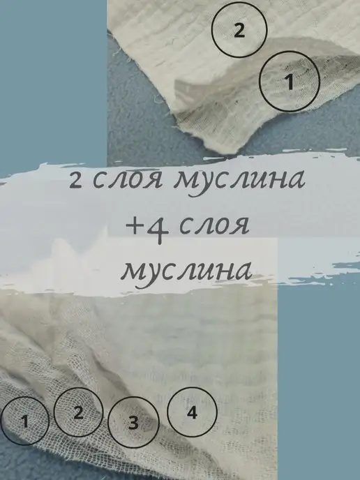 VERTA baby Полотенце детское с капюшоном муслиновое, 95x95 см, фото 7