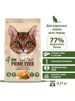 Сухой корм для кошек всех пород Fresh Meat Adult Cat, 370 г Prime Ever 167979189 купить за 296 ₽ в интернет-магазине Wildberries