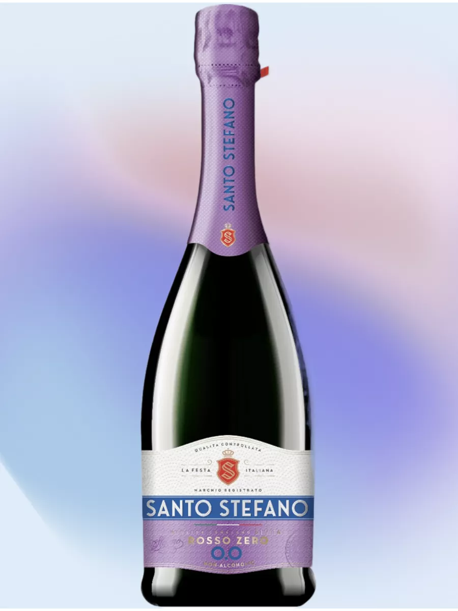 Безалкогольное шампанское Rosso, 0,75 л. Santo Stefano 167982130 купить за  466 ₽ в интернет-магазине Wildberries