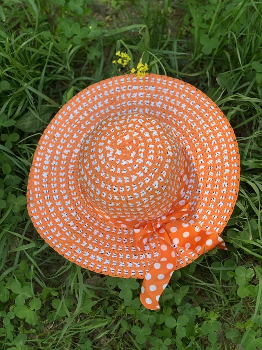 People Gift Шляпа женская летняя пляжная на море отдых, оранжевый, фото 8