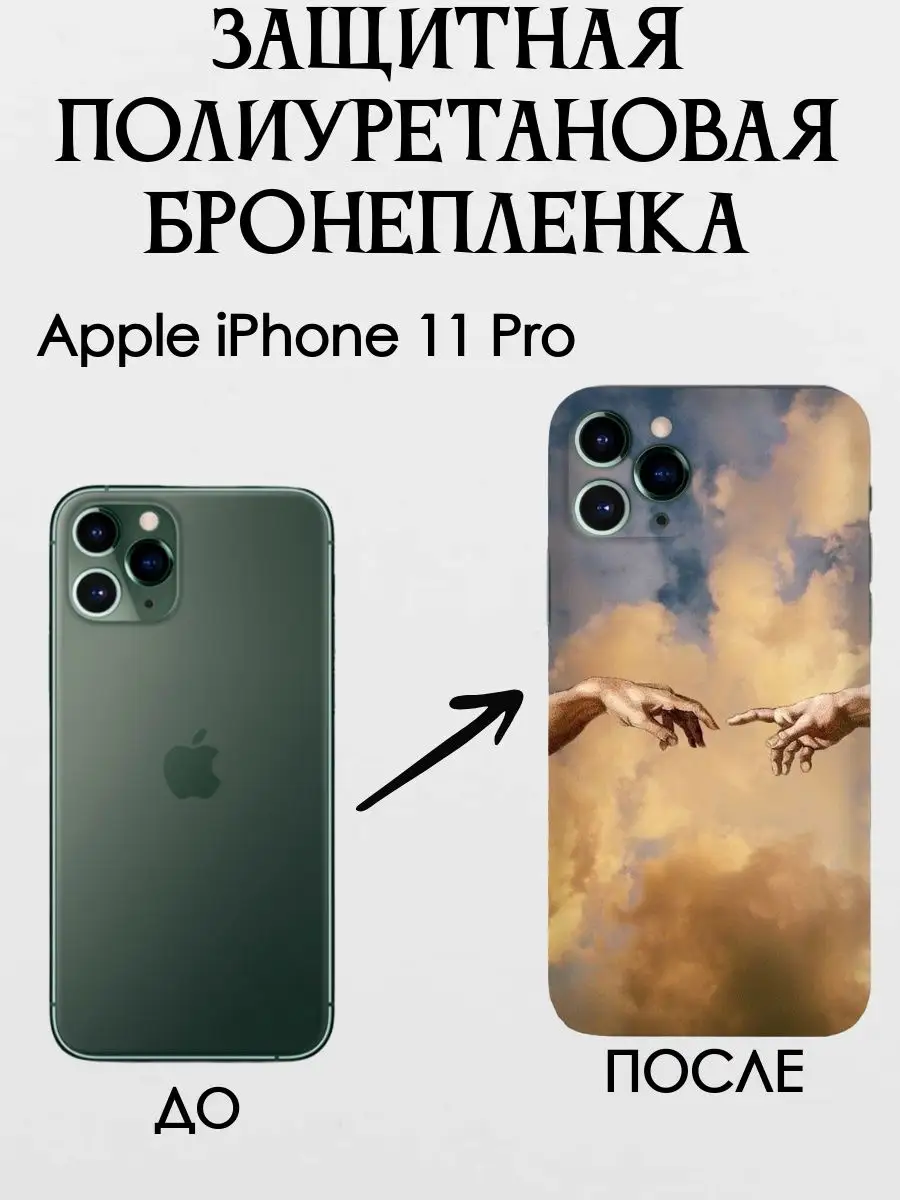 Цветная текстурная пленка на крышку iPhone 11 Pro POLIKDia 167987479 купить  за 400 ₽ в интернет-магазине Wildberries