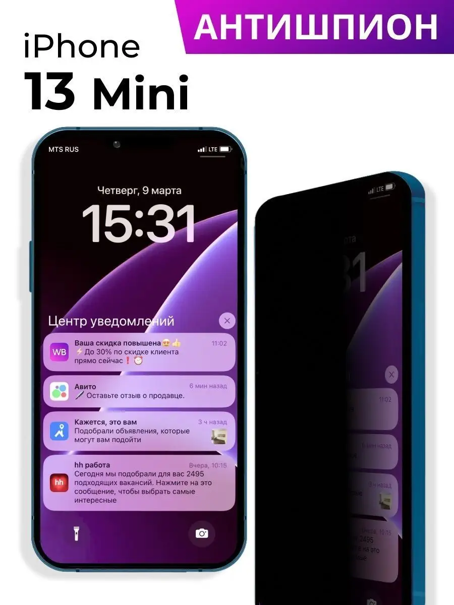 LS Стекло АНТИШПИОН на Айфон 13 mini