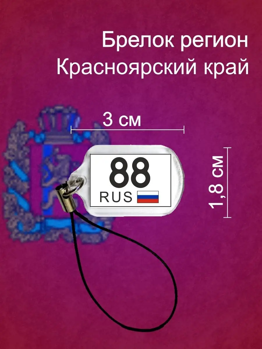 Брелок регион 88 Красноярский край