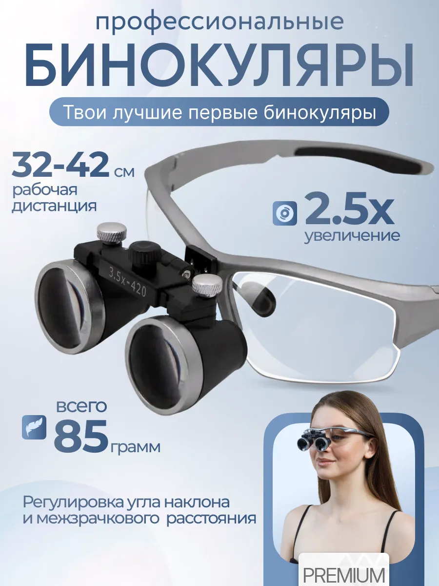 Бинокулярные очки 2.5x