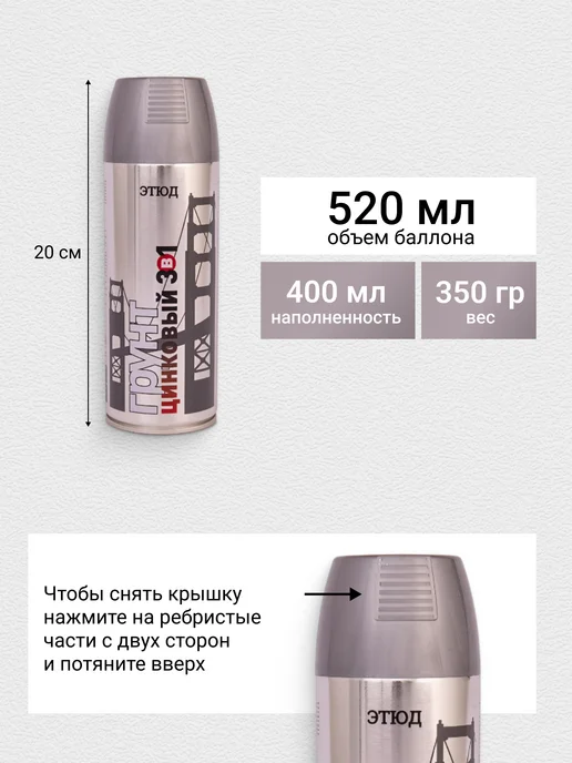 ЭТЮД Грунтовка по металлу цинковый, вариант, фото 4