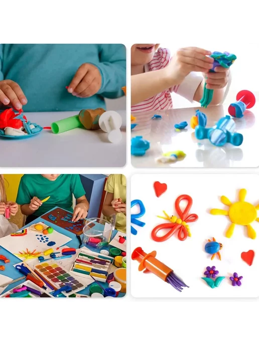 Toys from Andryushka Набор шприцов-экструдеров для лепки из пластилина, красный, фото 4