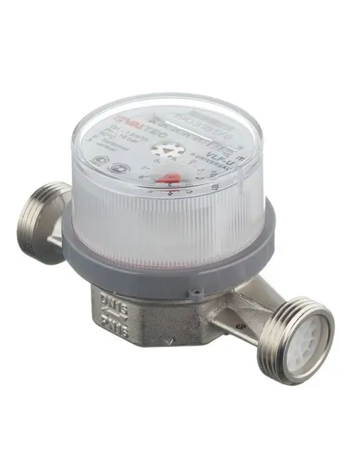 Valtec Счетчик воды до +90С, 1,5м3, 1 2", 110 мм. Без кмч, серый, фото 6