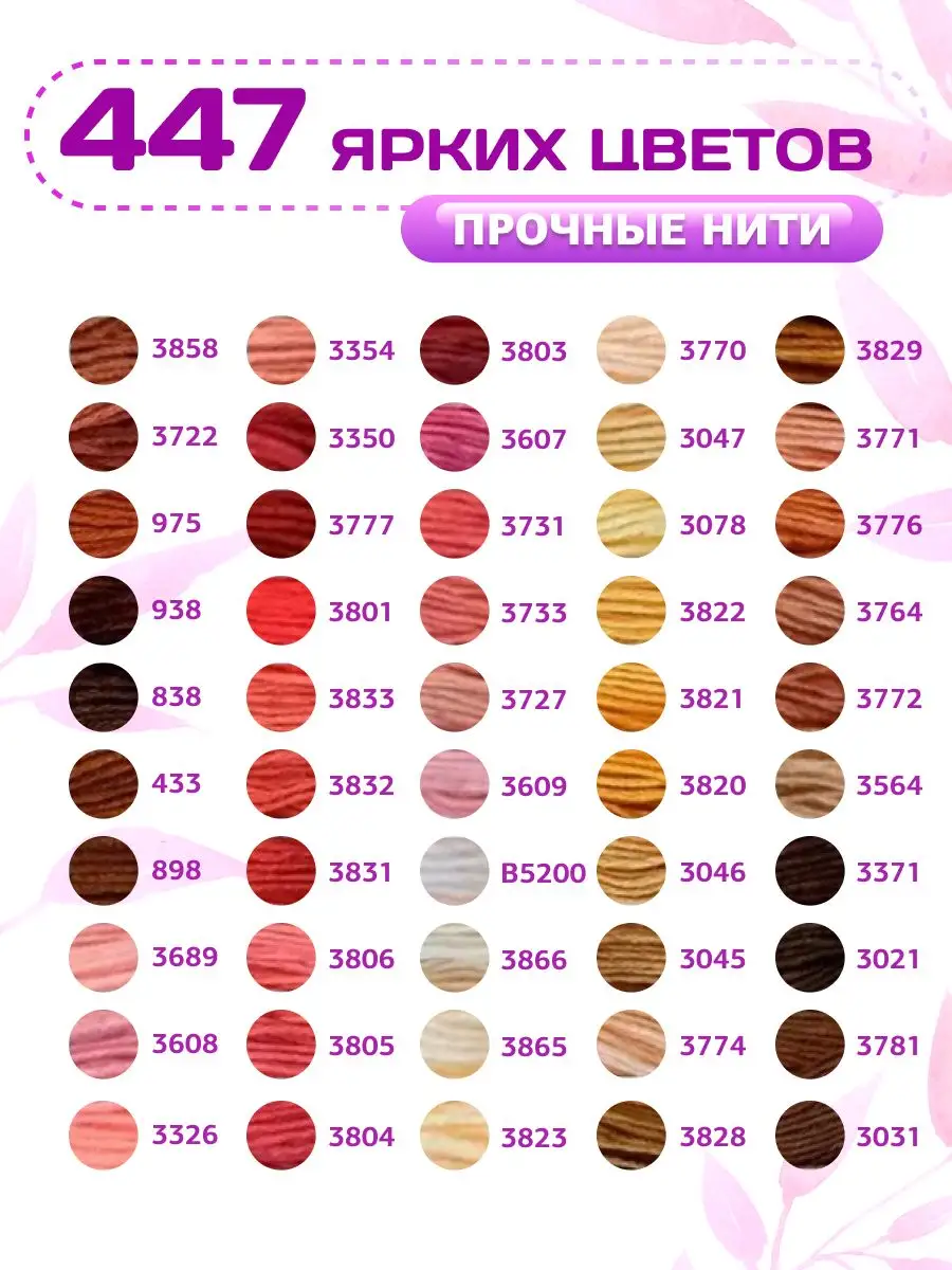 Мулине нитки цветные набор 447 шт Mulinika 168109411 купить за 1 944 ₽ в  интернет-магазине Wildberries