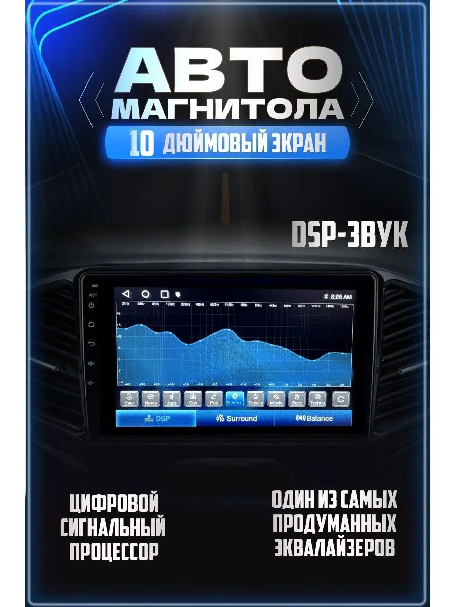 магнитола для автомобиля автомагнитола10 дюймов 2din android GALAXY  168146431 купить за 6 635 ₽ в интернет-магазине Wildberries