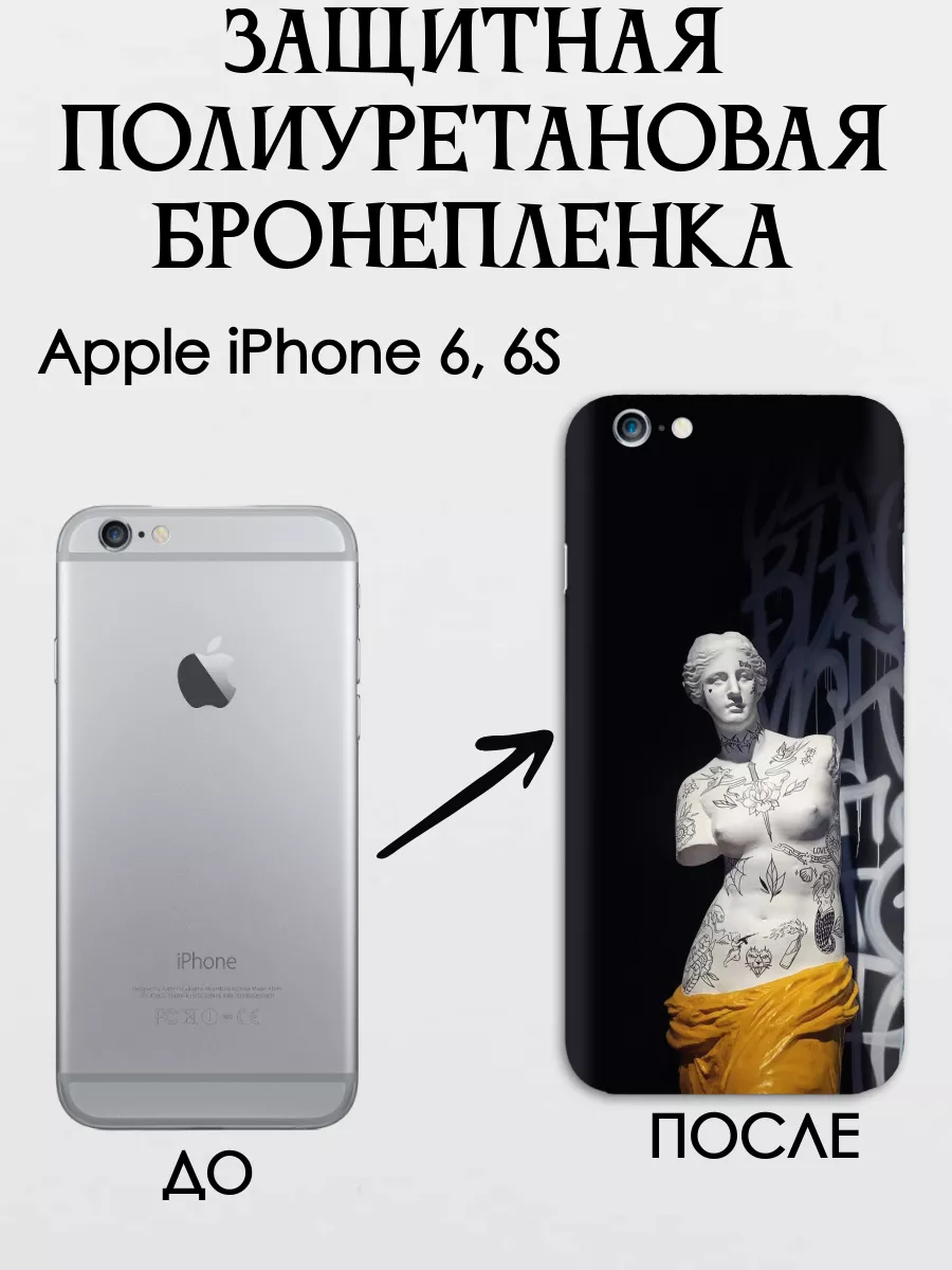 Цветная текстурная пленка на крышку iPhone 6, 6S POLIKDia 168188334 купить  за 400 ₽ в интернет-магазине Wildberries