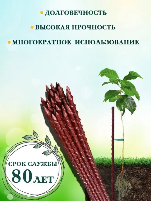 Дачник Опора для растений цветов, комнатных и садовых, набор 20 шт, 10 шт, в упаковке 480 г, фото 2