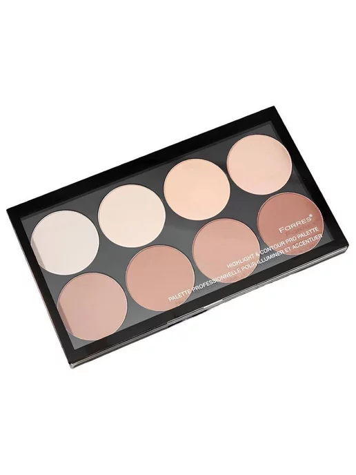 FARRES cosmetics Корректор для лица палетка сухой скульптор для контуринга 01, розовый, фото 3