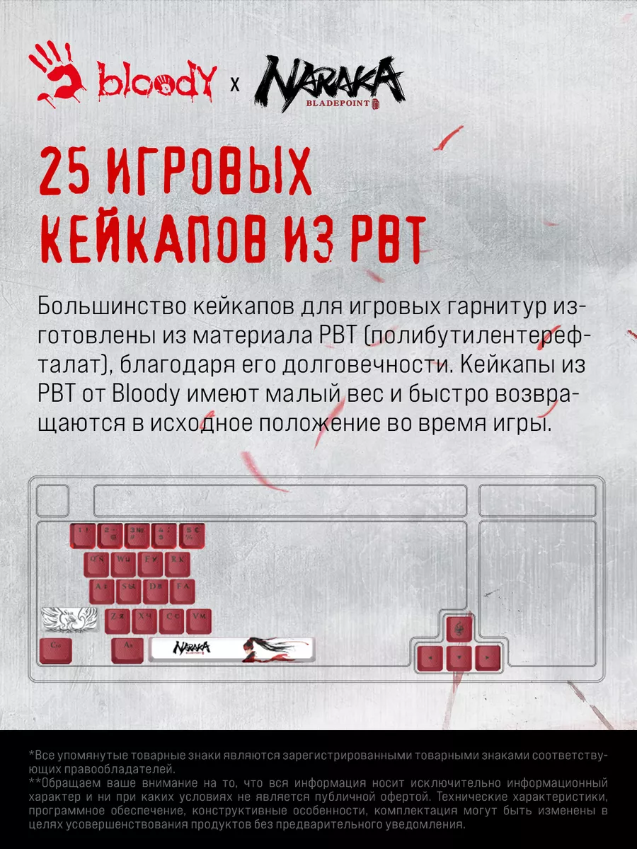 Клавиатура A4TECH Bloody S98 Naraka a4tech 168242595 купить в  интернет-магазине Wildberries