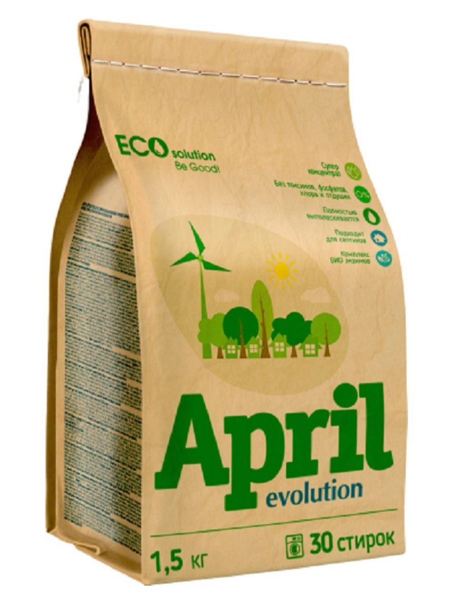 Eco evolution. Порошок April. Упаковка стирального порошка. April Evolution смс унив ECOSOLUT 1,5кг. April многофункциональное средство для уборки April Evolution Ecosolution 400 мл.