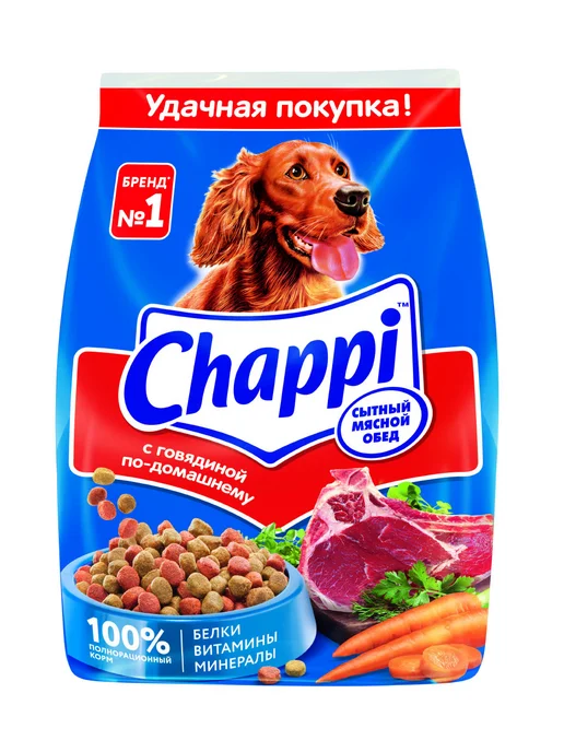 Сухой корм CHAPPI для собак, взрослые, говядина, 2,5 кг
