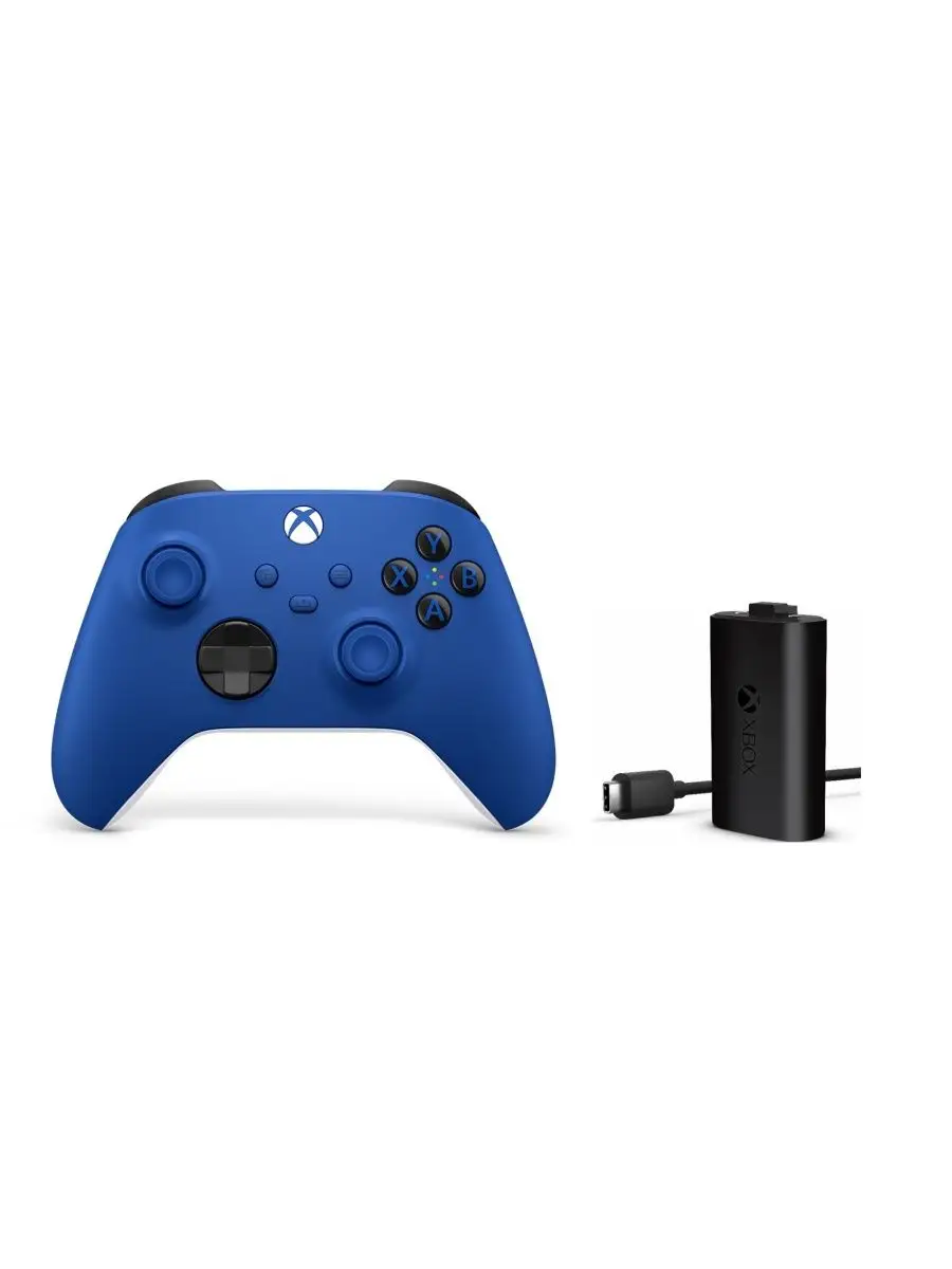 Геймпад Xbox Series S X Shock Blue синий + Аккумулятор