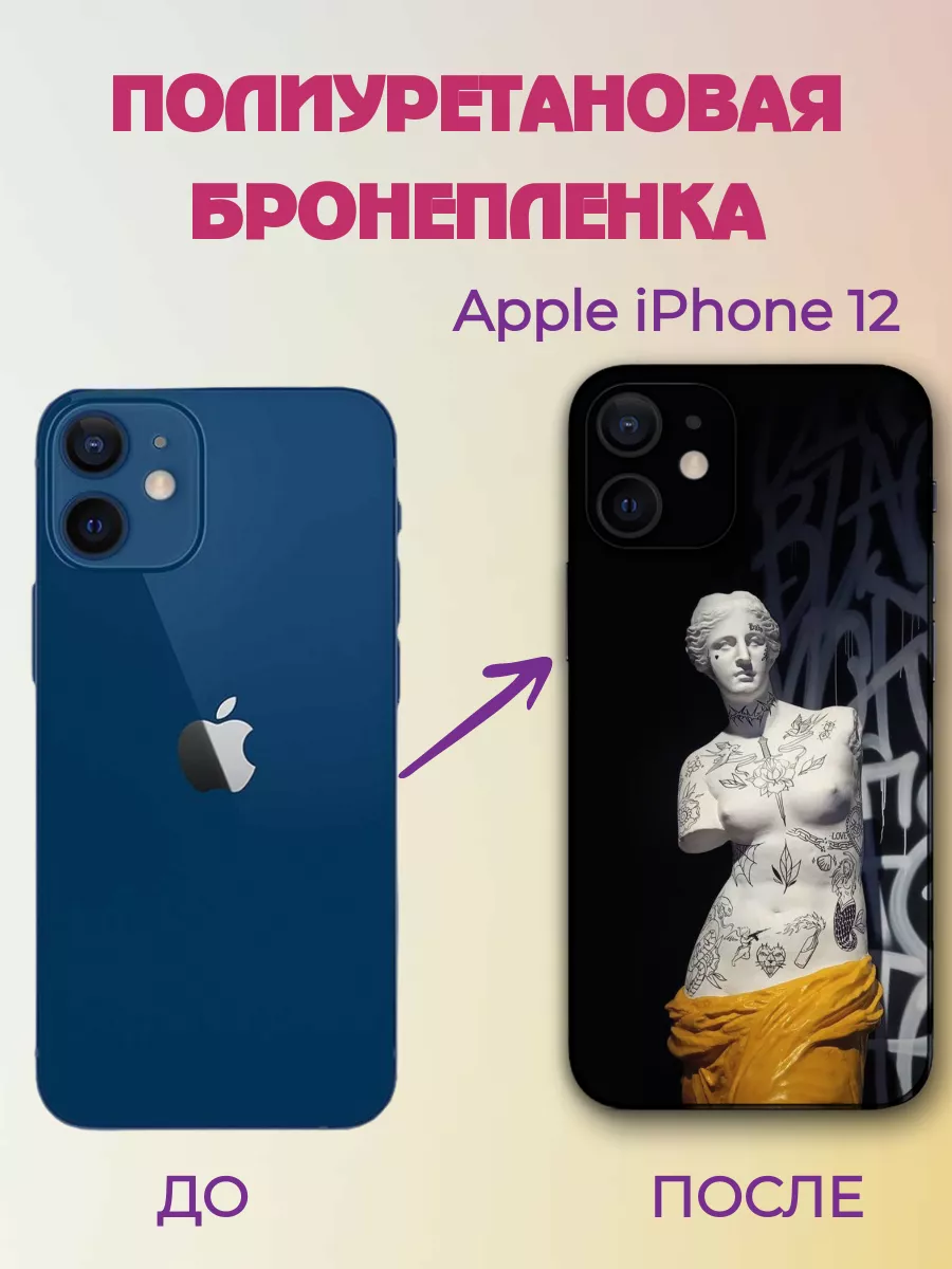 Цветная текстурная пленка на крышку и бока iPhone 12 AKSDiadem 168346044  купить за 390 ₽ в интернет-магазине Wildberries