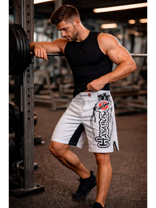Legioner Sportshop Шорты для единоборств ММА бойцовские, белый, фото 3