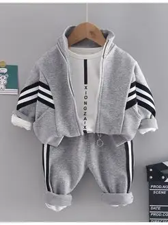 Спортивный костюм для мальчика тройка Little fashion 168423992 купить за 1 516 ₽ в интернет-магазине Wildberries