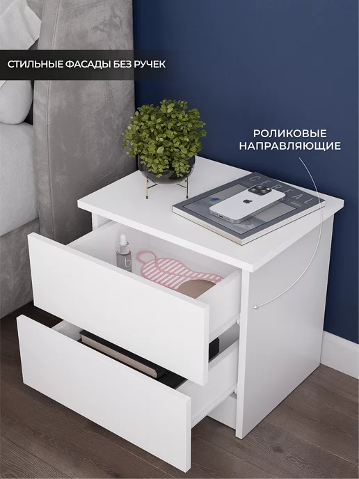 SV-мебель Тумба прикроватная узкая с ящиком на ножках, вариант, фото 3