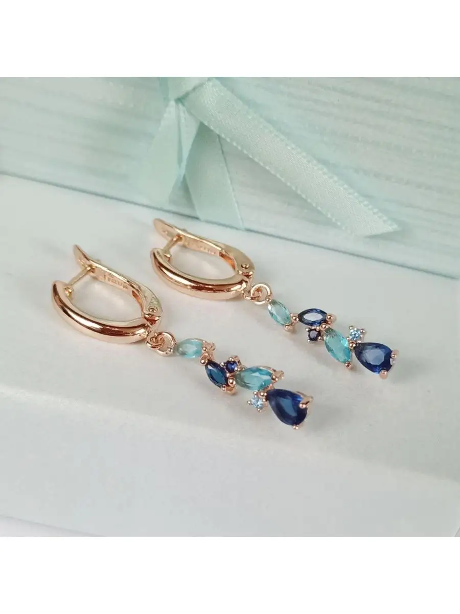 Серьги висячие из медсплава