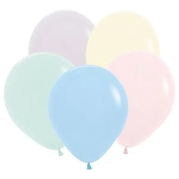 Шар латексный 12", пастель, макаронс, набор 100 шт., МИКС
