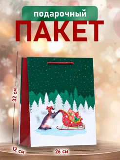 Подарочный новогодний большой пакет для подарков UPAK LAND 168519232 купить за 85 ₽ в интернет-магазине Wildberries