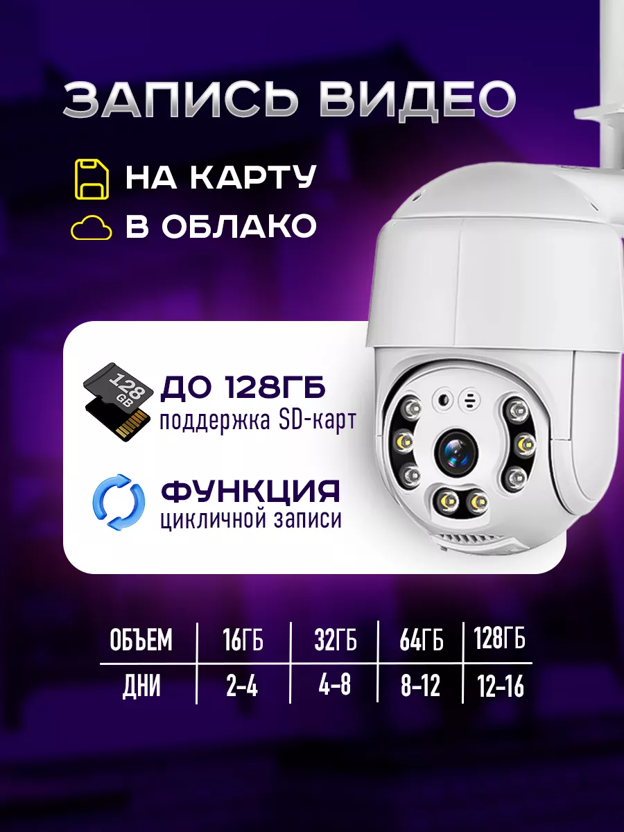 Камера видеонаблюдения уличная Wi-Fi 3MP VScompany 168537079 купить в  интернет-магазине Wildberries