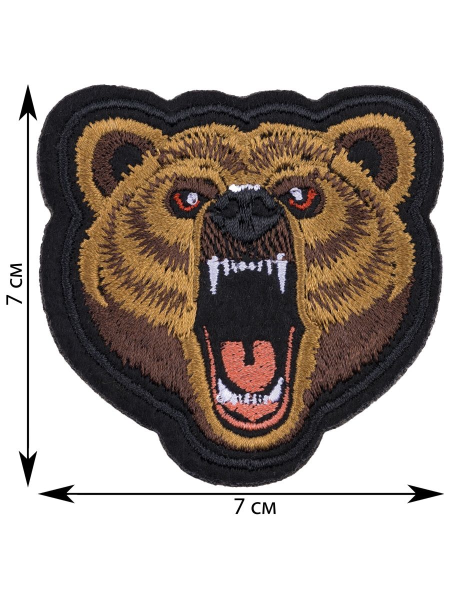 Нашивка медведь. Шеврон медведь. Нашивка мишка. Шеврон с головой медведя.