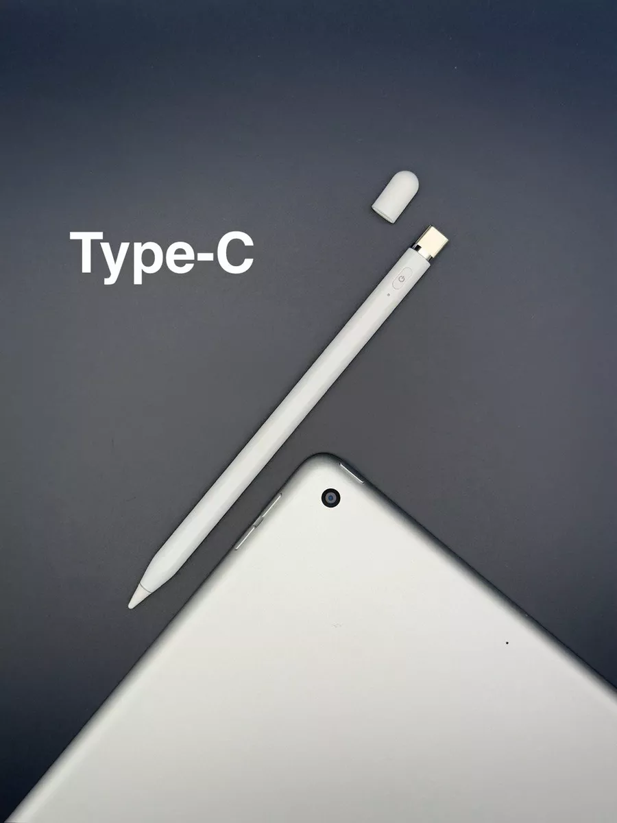 Стилус для iPad 2018+, Type-C, боковая кнопка