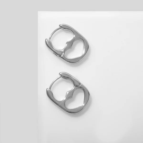 Серьги «Сердце» ключ