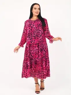 Платье шифоновое женское праздничное большие размеры kamelli 168648476 купить за 1 516 ₽ в интернет-магазине Wildberries