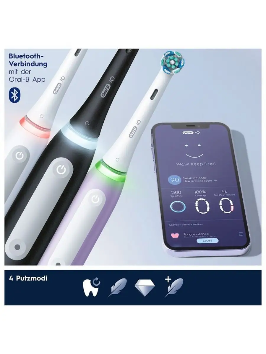 Электрическая зубная щетка iO 4 Lavender Oral-B 168664466 купить за 10 594  ₽ в интернет-магазине Wildberries